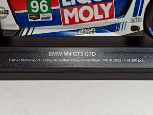 BMW M4 GT3 GTD 1:18 MINICHAMPS LIMITED — фото 3