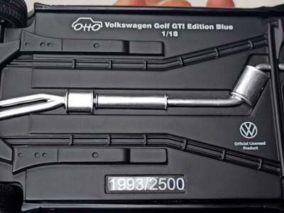 VW VOLKSWAGEN GOLF 2 GTI EDITION BLUE 1:18 OTTO — фото 9