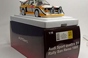 AUDI SPORT QUATTRO S1 1985 SAN REMO 1:18 AUTOART — фото 2