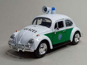 VW VOLKSWAGEN BEETLE POLICE 1966 MOTORMAX 1:24