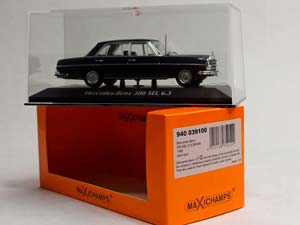 MERCEDES 300 SEL 6,3 DARK BLUE 1:43 MAXICHAMPS — фото 10