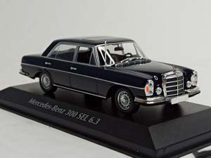 MERCEDES 300 SEL 6,3 DARK BLUE 1:43 MAXICHAMPS — фото 7