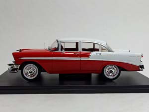 CHEVROLET BEL AIR 4DOOR SEDAN 1956 WHITE BOX 1:24 — фото 2