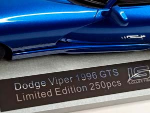 DODGE VIPER GTS 1996 LS COLLECTIBLES 1:18 — фото 9