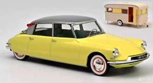 CITROEN DS 19 - 1960 + CARAVAN DIGUE PANORAMIC 1:18 — фото 2