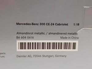 MERCEDES 300 CE-24 C124 (W124) NOREV 1:18 — фото 8