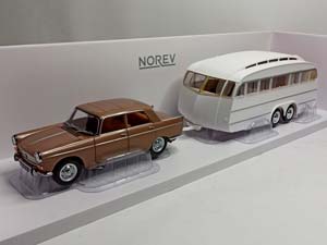 PEUGEOT 404-1965+HENON CARAVAN(ПРИЦЕП-ДАЧА) 1:18