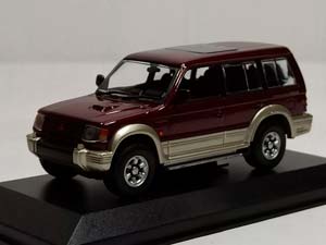 MITSUBISHI PAJERO LWB 1991 DARK RED 1:43