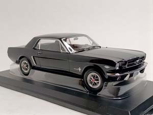 FORD MUSTANG HARDTOP COUPE BLACK 1965 NOREV 1:18 — фото 3