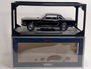 FORD MUSTANG HARDTOP COUPE BLACK 1965 NOREV 1:18 — фото 12