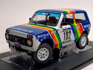 ВОЛЖСКИЙ АВТОМОБИЛЬ LADA-NIVA PARIS-DAKAR 1984 SOLIDO 1:18