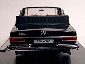 MERCEDES W100 LANDAULET BLACK 1:18 KK SCALE — фото 8