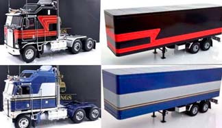 KENWORTH K100 + TRUCK TRAILER 1:18 ТЯГАЧ + ПРИЦЕП — фото 7