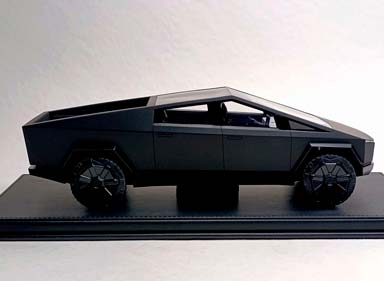 TESLA CYBERTRUCK MATTE BLACK 1:18 TOP MARQUES — фото 7