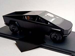 TESLA CYBERTRUCK MATTE BLACK 1:18 TOP MARQUES — фото 9