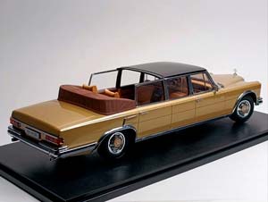 MERCEDES 600 LWB W100 LANDAULET 1964 GOLD 1:18 — фото 6