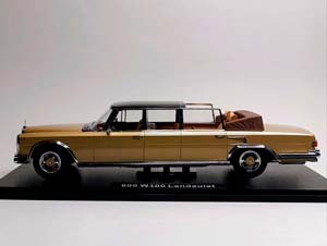 MERCEDES 600 LWB W100 LANDAULET 1964 GOLD 1:18 — фото 2