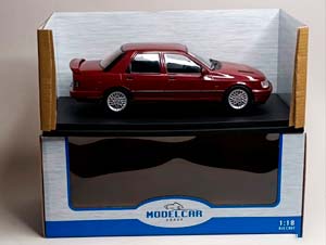 FORD SIERRA RS COSWORTH 4X4 -1992 DARK RED 1:18 — фото 10