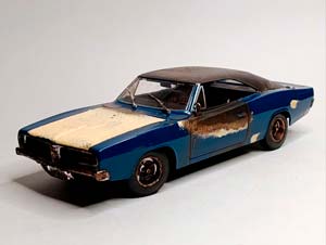 DODGE CHARGER- (1969) BLUE (RAT LOOK STYLING) 1:18