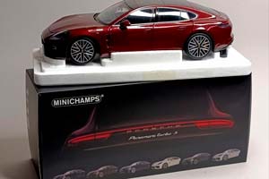 PORSCHE PANAMERA TURBO S 2020 DARK RED 1:18 — фото 9
