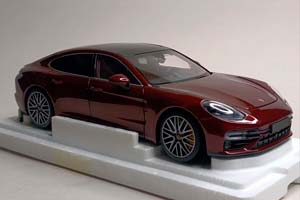 PORSCHE PANAMERA TURBO S 2020 DARK RED 1:18 — фото 8