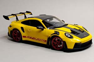 PORSCHE 911 (992) GT3 RS 2024 YELLOW 1:18 LIMITED — фото 7