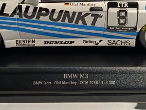 BMW M3 DTM 1988 (E30) MINICHAMPS 1:18 — фото 8