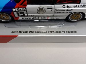 BMW M3 (E30) DTM 1989 ROBERTO RAVAGLIA 1:18 — фото 6
