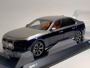 BMW I7 (7ER) BLUE/GREY G70 MINICHAMPS 1:18