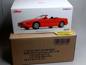 BMW 850 CI CABRIOLET 1:18 SCHUCO — фото 9