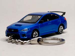 SUBARU WRX STI BLUE 1:64 БРЕЛОК 70ММ