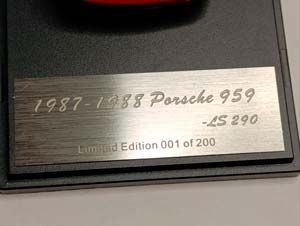 PORSCHE 959 1987 RED 1:43 LOOKSMART ITALY — фото 8