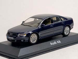 AUDI A8 (D3) 2010 BLUE 1:43 MINICHAMPS