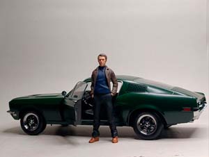 FORD MUSTANG GT FASTBACK BULLIT 1968 + ФИГУРКА 1:12