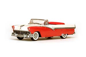 FORD FAIRLANE ОТКРЫТЫЙ КАБРИОЛЕТ 1956 КРАСНЫЙ С БЕЛЫМ