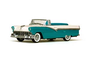 FORD FAIRLANE CONVERTIBLE 1956 PEACOCK BLUE/ COLONIAL WHITE ГОЛУБОЙ С БЕЛЫМ
