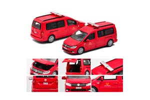 VW VOLKSWAGEN CADDY MAXI 1ST SPECIAL ED. FIRE COMMAND CAR, RED. (ДЛИНА МОДЕЛИ 6-10 СМ)