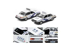 VW VOLKSWAGEN SANTANA 1ST SPECIAL EDITION CHINA TRAFFIC POLICE PATROL CAR, WHITE/BLUE (ДЛИНА МОДЕЛИ 6-10 СМ)