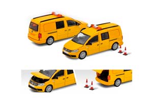 VW VOLKSWAGEN CADDY MAXI HONG KONG HIGHWAY MAINTENANCE CAR, YELLOW (ДЛИНА МОДЕЛИ 6-10 СМ)