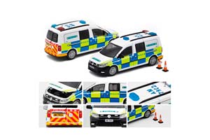 Vw VOLKSWAGEN CADDY MAXI 1ST SPECIAL EDITION *H.K.POLICE (AM 7902)*, WHITE/BLUE/GREEN (ДЛИНА МОДЕЛИ 6-10 СМ)