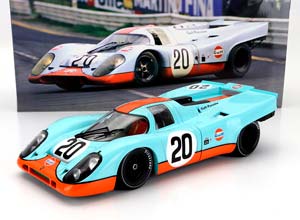 PORSCHE 917K 4.5L TEAM JOHN WYER AUTOMOTIVE ENGINEERING LTD GULF #20 24H LE MANS 1970 JO SIFFERT - BRIAN REDMANN, LIGHT BLUE ORANGE
