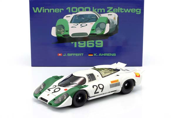 PORSCHE 917/69 #29 WINNER 1000KM ZELTWEG 1969 SIFFERT, AHRENS 1:18 / ПОРШЕ 917/69 ПОБЕДИТЕЛЬ 1000 КМ ЗЕЛТВЕГ СИФФЕРТ АХРЕНС — фото 3