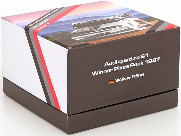 AUDI QUATTRO S1 WINNER PIKES PEAK 1987 RÖHRL COLLECTORS BOX / АУДИ КВАТТРО S1 ПОБЕДИТЕЛЬ ПИКЕС ПИК РЁРЛ КОЛЛЕКТОРС БОКС — фото 4