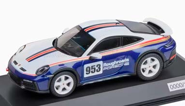 PORSCHE 911 992 #953 RALLY DAKAR ROUGHROADS DESIGN PAKET COUPE (2023), WHITE BLUE