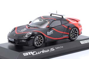 PORSCHE 911 (992) TURBO S SAFETY CAR WEC 2023 / ПОРШЕ 911 992 ТУРБО САФЕТЙ АВТОМОБИЛЬ ВЕК ЧЕРНЫЙ КРАСНЫЙ
