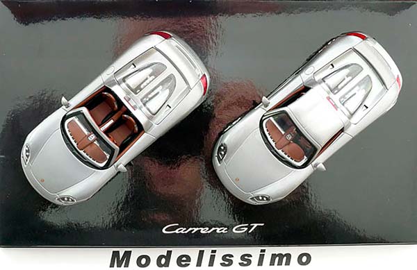 PORSCHE CARRERA GT 2-CAR SET 2003 SILVER / ПОРШЕ КАРРЕРА ГТ НАБОР ИЗ 2 МОДЕЛЕЙ СЕРЕБРИСТЫЙ — фото 2