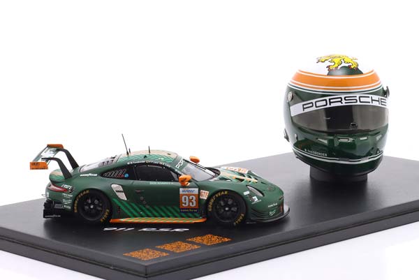 SET: PORSCHE 911 RSR #93 WITH HELMET MICHAEL FASSBENDER / 1:5 / НАБОР ПОРШЕ 911 РСР ШЛЕМ МИЧАЕЛ ФАССБЕНДЕР 1 5