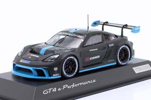 PORSCHE 718 CAYMAN GT4 E-PERFORMANCE #0 RACING (2022), MATT BLACK LIGHT BLUE