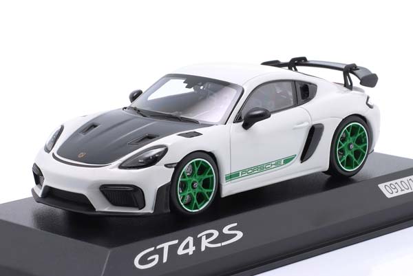 PORSCHE 718 (982) CAYMAN GT4 RS TRIBUTE TO RS 2.7 WHITE / GREEN / ПОРШЕ 718 982 КАЙМАН GT4 RS В ЧЕСТЬ 2 7 БЕЛЫЙ ЗЕЛЕНЫЙ