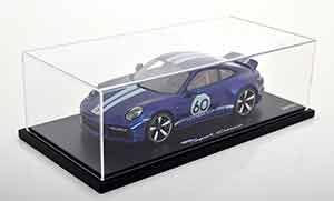 PORSCHE 911 (992) SPORT CLASSIC WITH SHOWCASE 2022 BLUE METALLIC/WHITE — фото 3
